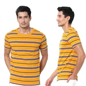 T-shirts imprimés formels pour hommes à manches courtes et col rond en coton 100% tricoté, coupe ample, avec des caractéristiques anti-boulochage et respirantes - Product Image 6