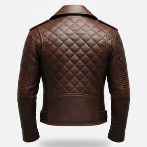 Chaqueta de Motociclista para Hombre, Chaqueta de Cuero Estilosa para Motocicleta, para Uso Diario y Estilo Urbano - Product Image 2