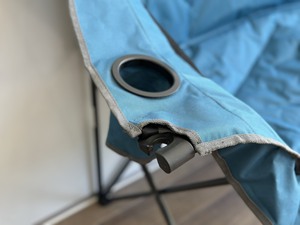 Huy Gia, silla de Camping plegable moderna de doble asiento para exteriores, reposabrazos plegables impresos para parques, parejas, muebles de Metal para exteriores - Product Image 2