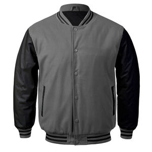 Chaquetas Universitarias Nuevas al por Mayor, Chaqueta Universitaria Ligera de Lona Personalizada al por Mayor para Hombre - Product Image 1