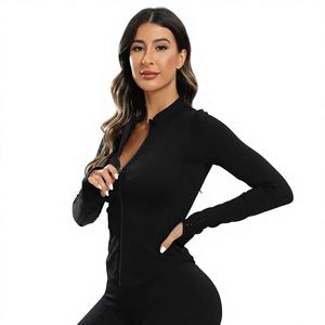 Chaquetas Deportivas para Mujer, Chaqueta de Yoga con Cierre Completo, Chaqueta Ligera para Correr con Cierre Completo para Mujer - Product Image 1