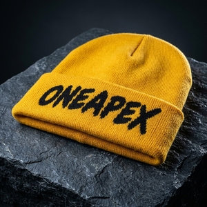 Yellow Black Knit Beanie Hat Ribbed Cuff <b>Winter</b> <b>Cap</b> Unisex Streetwear Fashion Headwear Custom Wholesale OEM Maker - Product Image 6