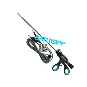 Pinzas bipolares Punta de irrigación con revestimiento azul Bayoneta ENT, Neuro y uso cardíaco con cable de cauterización bipolar Acero inoxidable - Product Image 6