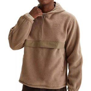 Precio al por mayor Polar Fleeces Street Wear Jacket Door Terry Fleece CVC 80% Algodón 20% poliéster tejido Terry chaqueta de invierno - Product Image 2