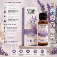 Essence de parfum soluble dans l'eau à la lavande, marque privée, 50 ml, OEM |   Humidificateur et diffuseur d'arômes |   Espagne UE