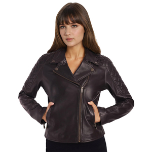 Chaqueta de piel auténtica personalizada para Mujer | Ropa de abrigo ajustada a la moda para Mujer | Diseño elegante de cremallera | OEM ODM Proveedor al por mayor - Product Image 1