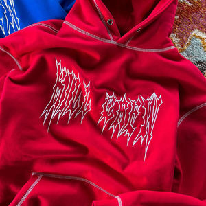 Sweats à capuche de haute qualité 100% coton pull hommes sweats à capuche Streetwear poids lourd bouffée impression à capuche Service OEM - Product Image 5