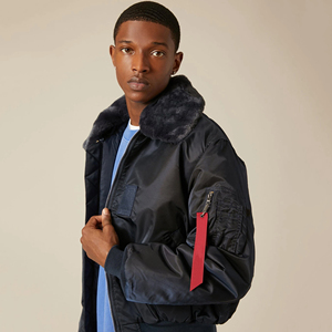 Chaquetas de bombardero ligeras personalizadas para hombre, cuello alto impermeable para actividades al aire libre y ropa de invierno - Product Image 3