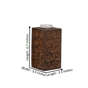 Portavelas Clásicos de Madera Quemada para Velas de Té, Soportes de Madera Natural para Velas, Hechos a Mano, Ecológicos, para Navidad y Pascua - Product Image 5