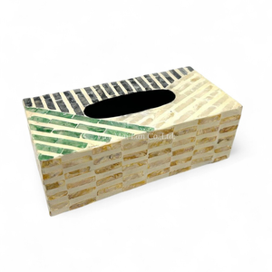 Caja de Pañuelos de Lujo Clásica con Incrustaciones de Nácar Natural, Hecha a Mano, Ecológica, Decorativa, de Vietnam - Product Image 3