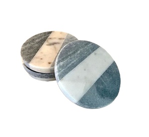 Venta caliente Posavasos de mármol blanco hechos a mano Accesorios de cocina cuadrados para bebidas y direcciones Popular EN LA India - Product Image 1