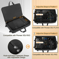 Pioneer1000 Controller Backpack Wheels Wheeled DJ Mixer Bag avec 2 poches d'accessoires Nylon Stylish Fashion Accessory