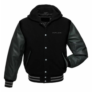 เสื้อแจ็คเก็ตขนสัตว์คุณภาพสูงสำหรับผู้ชาย ป้องกันลม อุ่นสบาย สไตล์วิทยาลัยเบสบอล พร้อมงานปักลายสไตล์ไฮสตรีท - Product Image 3