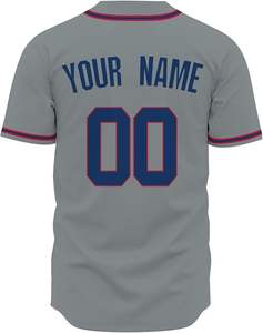 OEM alta calidad 100% poliéster personalizar sublimación béisbol Jersey botón completo transpirable personalizar nombre Jersey - Product Image 3