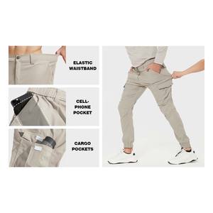 กางเกงคาร์โก้เข้ารูปเอวกลางสำหรับผู้ชายกางเกงทำงานลำลองกลางแจ้งระบายอากาศได้ดี - Product Image 6