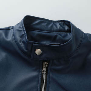 Chaqueta de cuero transpirable a prueba de viento de otoño/invierno para hombre, chaqueta clásica de lona para exteriores para motocicleta - Product Image 2