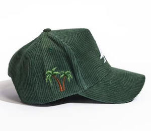 Sombrero de pana en 3 colores, productos al por mayor, gorra deportiva con logotipo personalizado, ala curva de 5 paneles, gorra de béisbol de perfil medio de alta calidad - Product Image 5