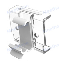 Meethope 25 ° ou 45 ° ESL Clip de porte-étiquette de prix Adaptateur de porte-étiquette électronique sur l'étagère TegometalL et Linde de 30mm