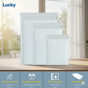 Sobre de burbujas de polietileno blanco Mailer 19*28cm Durable 4 capas Bolsas de correo ecológicas de alta calidad de Tailandia - Product Image 6