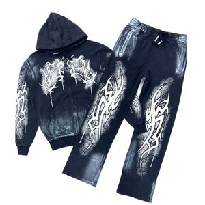 Sudadera con Efecto Desgastado al por Mayor para Hombre y Mujer, Diseño Vintage Rasgado, Corte Holgado, Logotipo Personalizado, Color y Talla Disponibles, MOQ Bajo - Product Image 3
