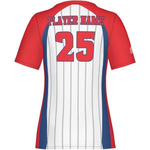 Uniformes de softbol de lanzamiento rápido a la moda, Camisetas estampadas vibrantes de corte moderno con pantalones a juego - Product Image 6