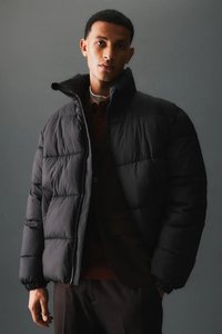 Men's <b>Puffer</b> <b>Jacket</b> Bubble Coat Padded Coat OEM Logo Oversized Down Bubble Winter Black Custom <b>Puffer</b> <b>Jackets</b> - Product Image 3