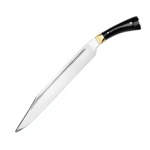 Nouveau couteau Viking Seax forgé à la main en acier à haute teneur en carbone, lame de 16,5 pouces, manche en corne, finition hautement polie, ambidextre, couteau de collection - Product Image 1