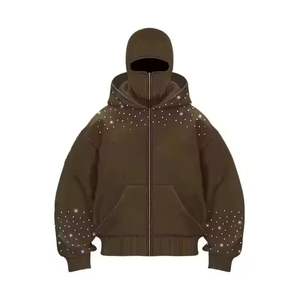 Sweat à capuche Ninja pour homme, lourd, 100% coton, pull à capuche surdimensionné, fermeture éclair, capuche Ninja intégrale pour garçons - Product Image 2
