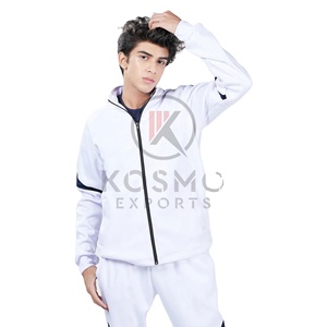 ชุดวอร์มออกกำลังกายผู้ชายสำหรับฤดูใบไม้ร่วงและฤดูหนาว แขนยาว มีฮู้ด รับสกรีนโลโก้ ลายเรียบ ระบายอากาศได้ดี แห้งเร็ว เป็นมิตรกับสิ่งแวดล้อม - Product Image 1