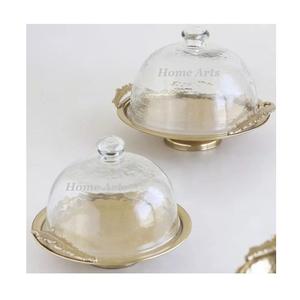 Wooden Chocolate Serving Tray With <b>Glass</b> <b>Dome</b> Premium Quality Customized Size Dessert Serving Tray With <b>Dome</b> - Product Image 2