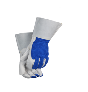 Guantes de soldadura Tig vender guantes de trabajo cuero de grano de vaca de alta calidad resistente al calor protección piel de cabra argón seguridad - Product Image 5