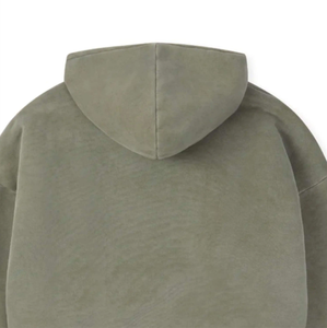 Sudaderas con capucha de talla grande para hombre con logotipo personalizado 400 GSM 100% algodón de lana de peso pesado en blanco de gran tamaño con hombros caídos - Product Image 5