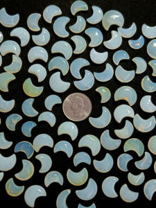 Natural Fire Opal Smooth Crescent <b>Moon</b> Shape Gemstone for Jewelry Making, Loose Hand Carved Opal Carving Briolette Beads, 13mm - Product Image 5