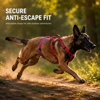 Harnais de course pour chien avec ajustement anti-évasion et sangles réglables pour chiens actifs, course sur sentier et entraînement en extérieur