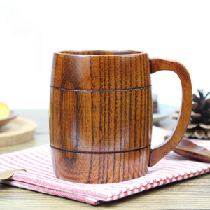 Copa de Vino Clásica Vintage, Hecha a Mano en Madera de Roble, con Forma de Cubo, para Bar, Pub, Cerveza, Té, Café - Product Image 5