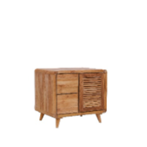 Buffet avec 2 tiroirs et 1 porte de 80 cm en teck de qualité supérieure provenant d'Indonésie - Product Image 3