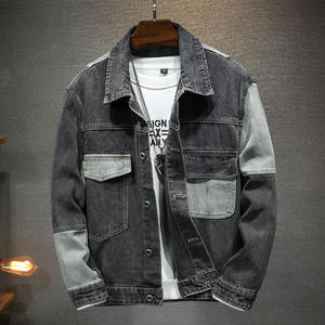 Veste en jean décontractée de marque tendance, logo personnalisé, grande taille, version coréenne, vestes pour hommes - Product Image 4