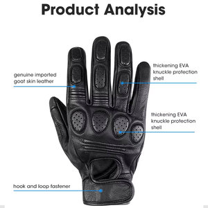 Guantes de Motociclismo de Carreras con Logotipo Personalizado 2024, Cuero Genuino, Protección UV, Ligeros, Transpirables, de Seguridad, para Ciclismo al Aire Libre - Product Image 5