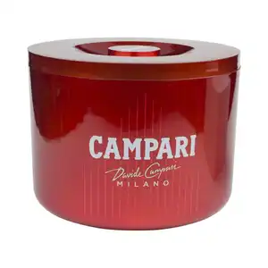 Campari besp ถังน้ำแข็งสีแดง10L Campari ถังน้ำแข็งพรีเมี่ยม
