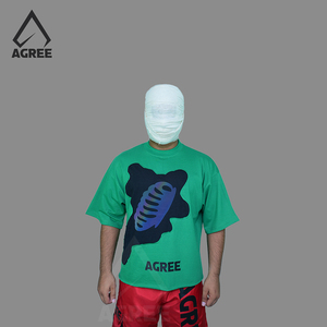 เสื้อยืดทรงบ็อกซี่ แขนสั้น สีเขียวป่า คุณภาพสูง สำหรับผู้ชาย คอกลม ทรงโอเวอร์ไซส์ พิมพ์ลายดิจิทัล ยูนิเซ็กส์ เป็นมิตรกับสิ่งแวดล้อม - Product Image 1