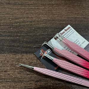 Pinzas de Dos Tonos Rosa Degradado con Brillo, de Acero Inoxidable, Fuerte Agarre, Resistentes al Sudor, con Impresión de Logotipo Personalizado - Product Image 4