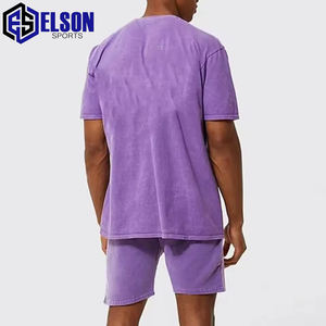 Conjunto de ropa deportiva cortavientos transpirable de diseño personalizado Unisex 2024, camisetas y pantalones cortos de talla grande para hombre, última ropa de verano - Product Image 3