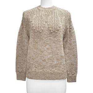 Suéter de Punto Jersey Texturizado de Lana, Nailon y Cachemira Personalizado, Informal y Moderno para Mujer, Cuello Redondo, Manga Larga, Invierno, OEM ODM - Product Image 1