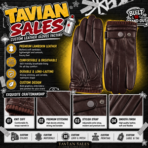 Premium Genuine Leather Winter <b>Gloves</b> <b>Men</b> Women Lambskin Sheepskin Warm <b>Driving</b> <b>Gloves</b> Custom Logo OEM ODM Wholesale Manufacture - Product Image 5