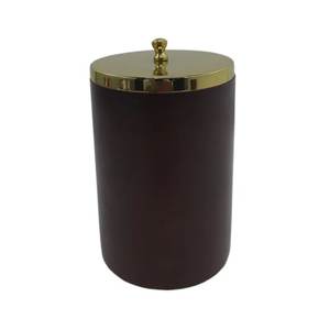 Fait à la main en vrac prix attractifs laiton fer doré boîte ronde boîte de rangement avec couvercle utilisation pour ustensiles de cuisine décoratifs - Product Image 5