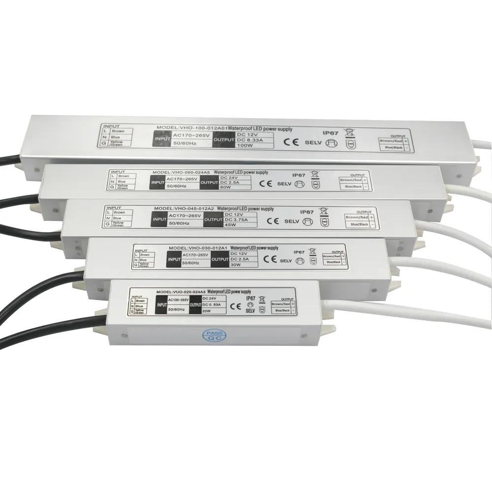 12V 24V DC Output 30W 45W 50W 60W 100W 120W 150W 200W 300W Lighting Accessories Led Driver slim led strip power supply