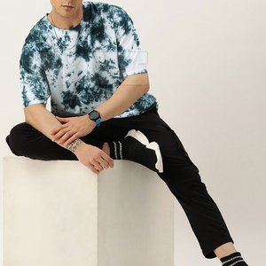 Camiseta de manga corta con tinte de corbata para hombre, Color personalizado, 100% algodón, estambre, servicio OEM de alta calidad, último diseño para ropa de verano - Product Image 4