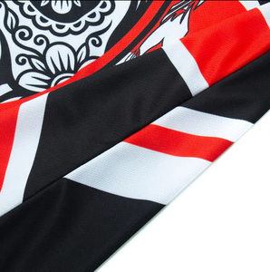 Crâne de dragon de haute qualité imprimé sur le devant et l'arrière motif de qualité supérieure respirant à manches longues col rond anti-rides - Product Image 4