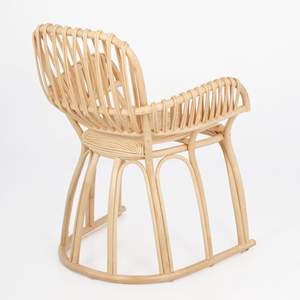 Vente en gros chaise de bureau en rotin chaises de travail en osier faites à la main de luxe avec support dorsal mobilier de travail - Product Image 3