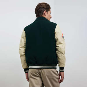 Logo personnalisé OEM broderie classique vert Couple collège vestes de baseball pour hommes manteaux veste universitaire Letterman vente en gros - Product Image 4